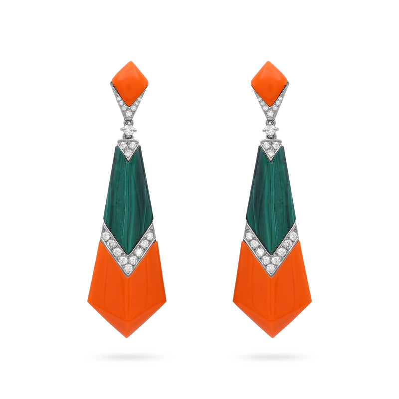 Gradiva Coral Breeze | Diamond Earrings | 18K Gold