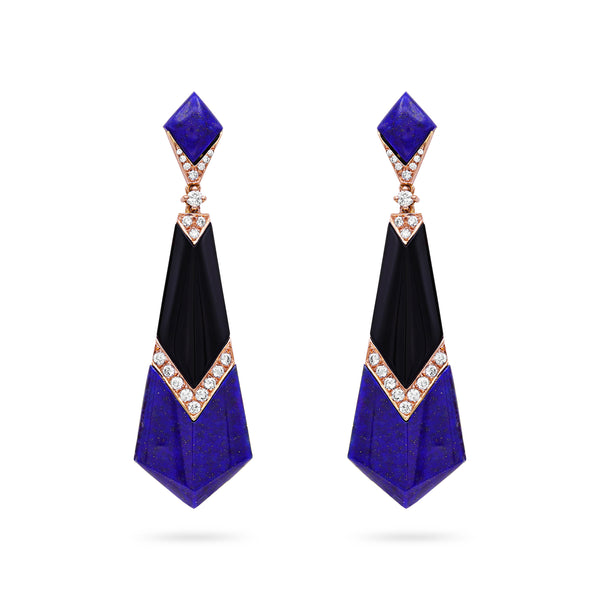 Gradiva Lapis Glow | Diamond Earrings | 18K Gold