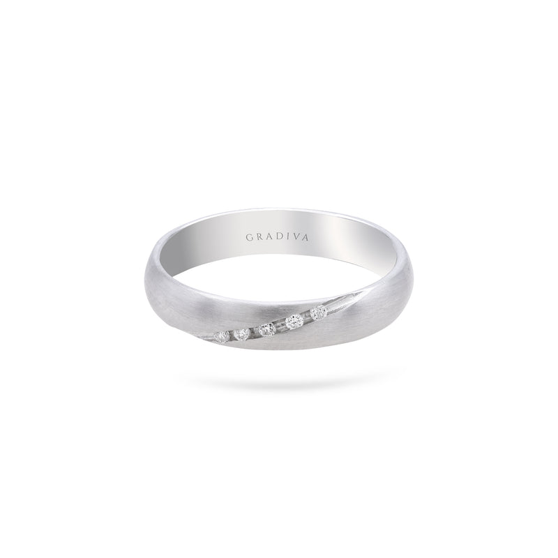 Gradiva Wedding Band | Diamond Ring | 14K Gold