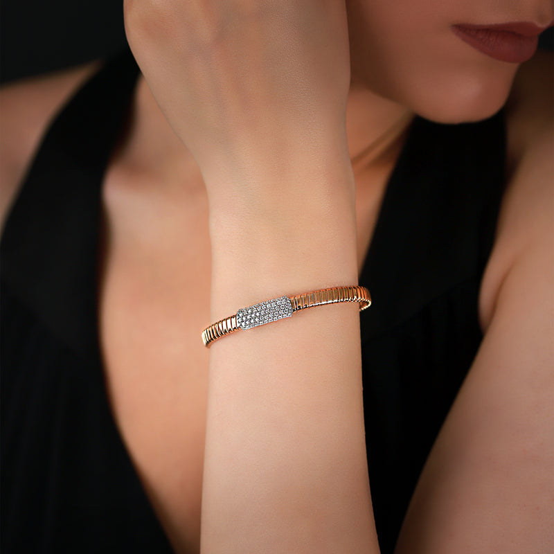 Gradıva Cuffs | Pırlanta Bilezik | 18 Ayar Altın