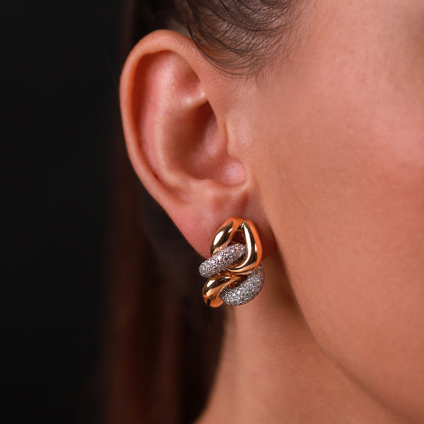 Gradiva Chains | Diamond Earrings | 18K Gold