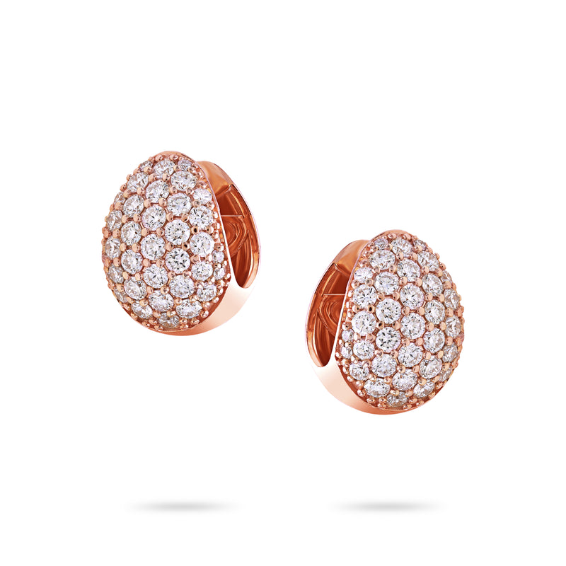 Gradiva Pavé Hoops | Diamond Earrings | 14K Gold