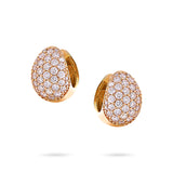 Gradiva Pavé Hoops | Diamond Earrings | 14K Gold