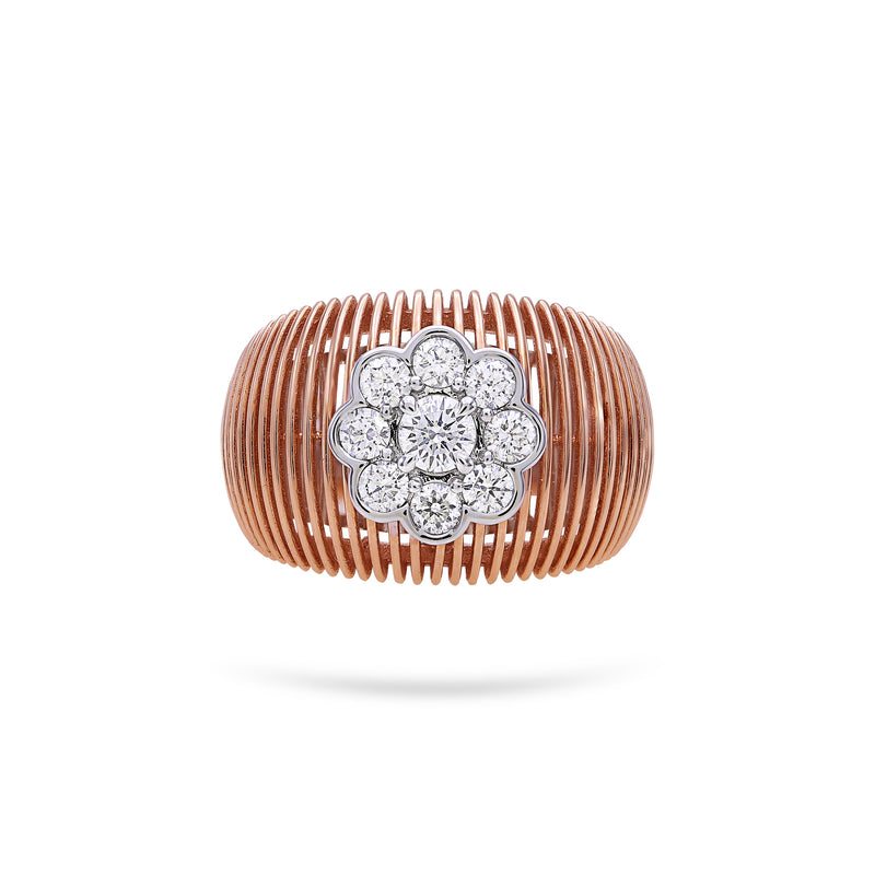 Gradiva Accordion | Diamond Ring | 18K Gold