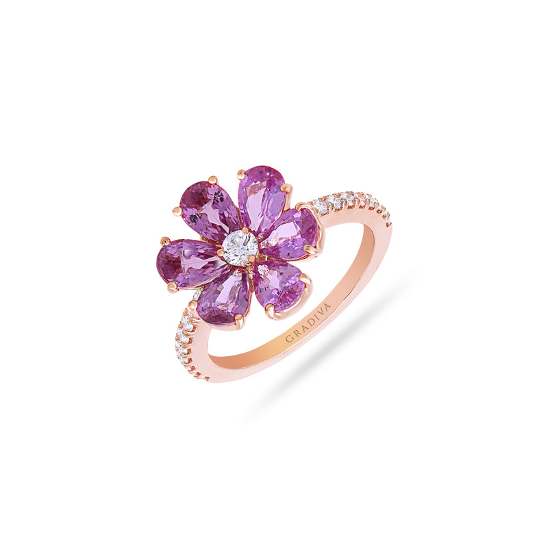 Gradiva Cherry Blossom | Diamond Ring | 18K Gold