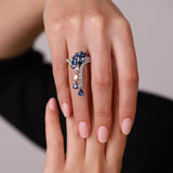 Gradiva Royal Sapphire | Diamond Sapphire Ring | 18K Gold