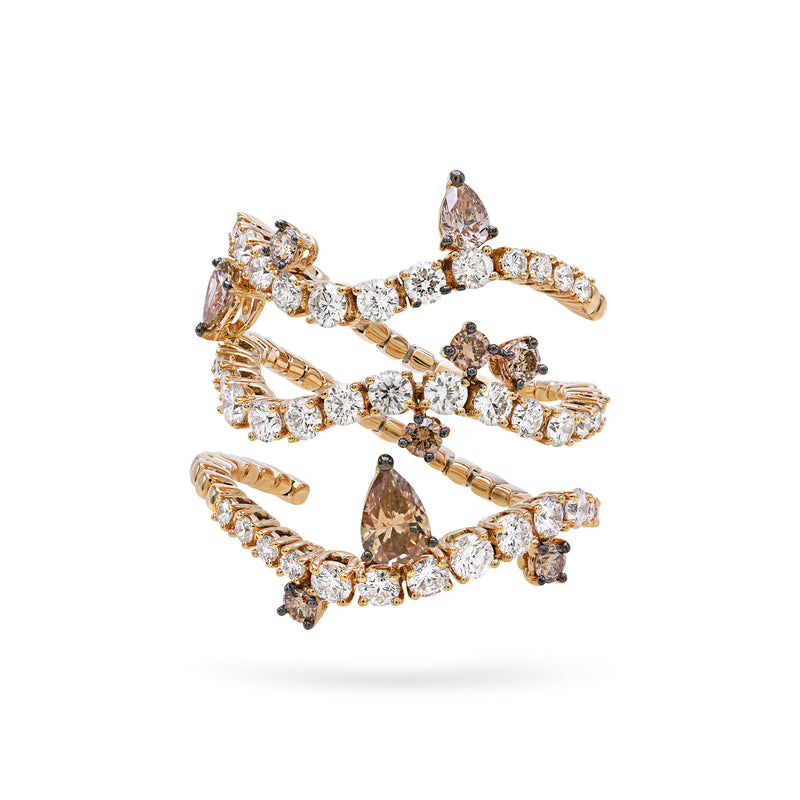 Gradiva Serpentine | Diamond Ring | 18K Gold