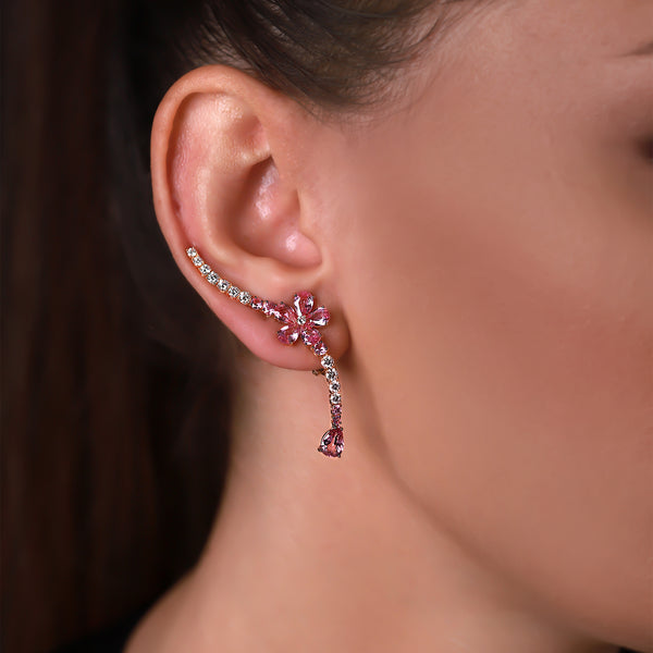 Gradiva Cherry Blossom | Diamond Earrings | 18K Gold
